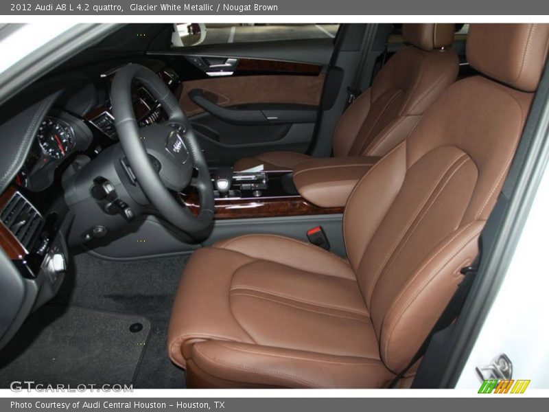 Glacier White Metallic / Nougat Brown 2012 Audi A8 L 4.2 quattro