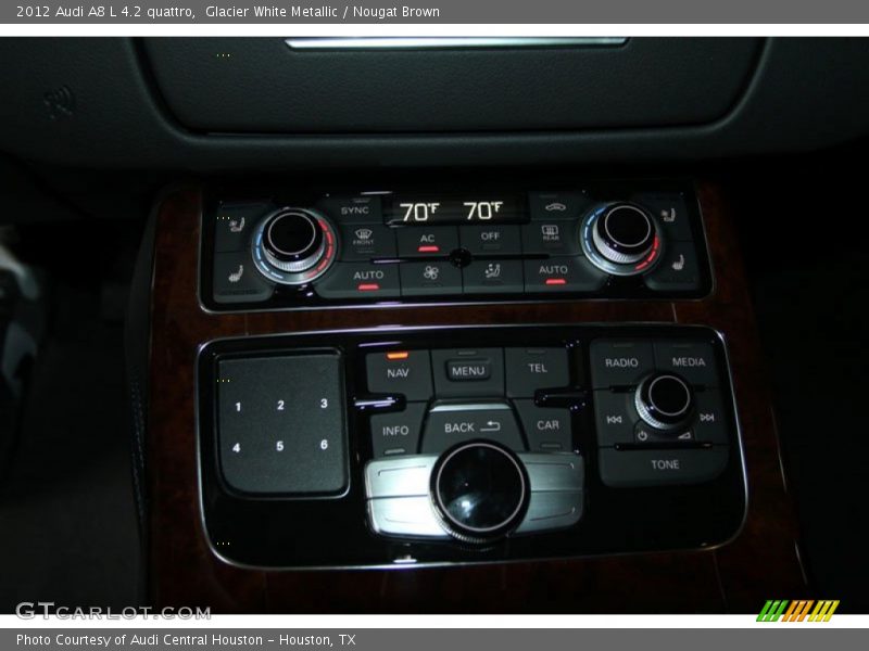 Glacier White Metallic / Nougat Brown 2012 Audi A8 L 4.2 quattro