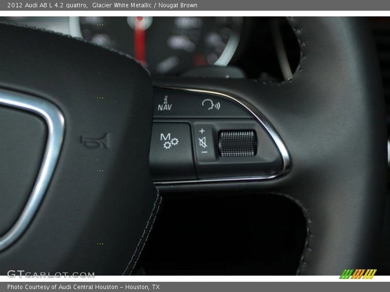 Glacier White Metallic / Nougat Brown 2012 Audi A8 L 4.2 quattro