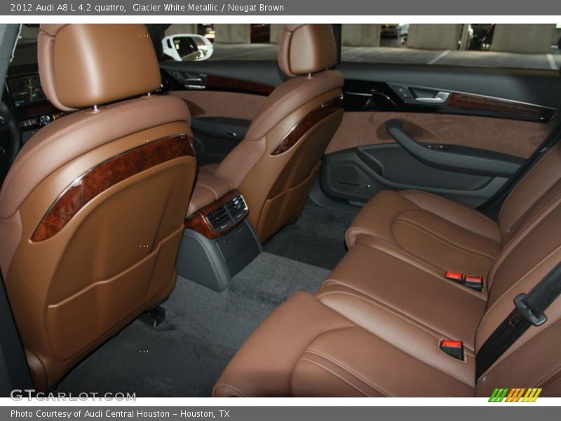 Glacier White Metallic / Nougat Brown 2012 Audi A8 L 4.2 quattro