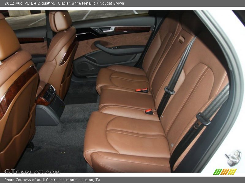 Glacier White Metallic / Nougat Brown 2012 Audi A8 L 4.2 quattro