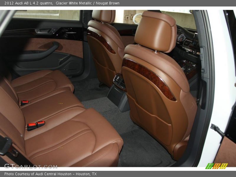 Glacier White Metallic / Nougat Brown 2012 Audi A8 L 4.2 quattro