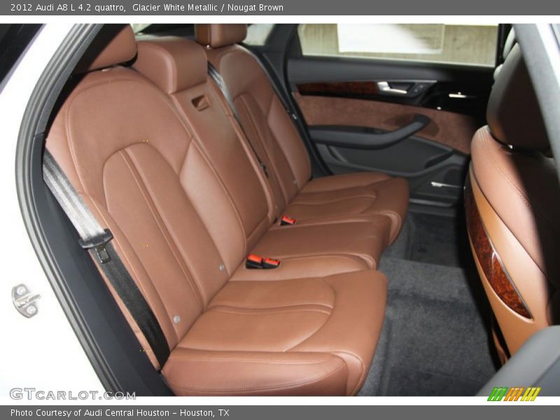 Glacier White Metallic / Nougat Brown 2012 Audi A8 L 4.2 quattro