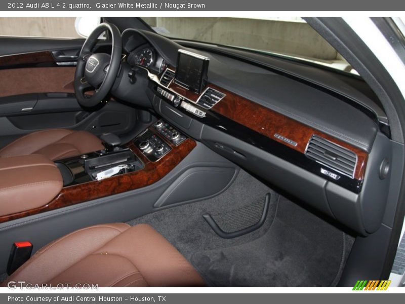 Glacier White Metallic / Nougat Brown 2012 Audi A8 L 4.2 quattro