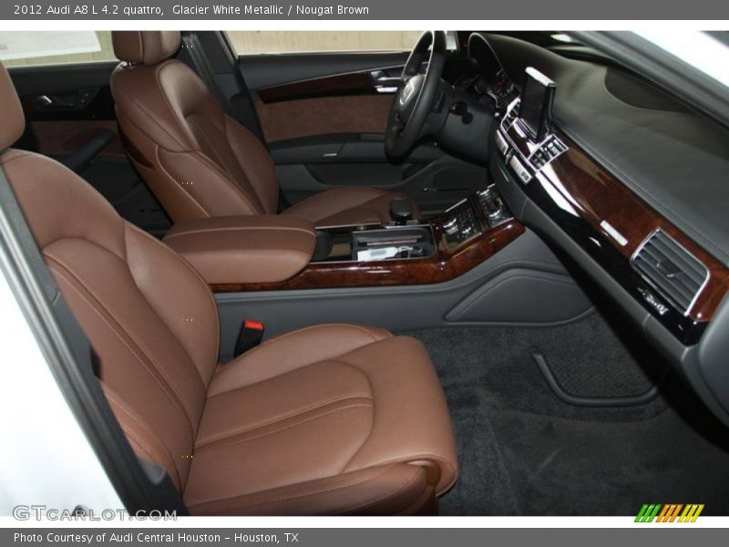 Glacier White Metallic / Nougat Brown 2012 Audi A8 L 4.2 quattro