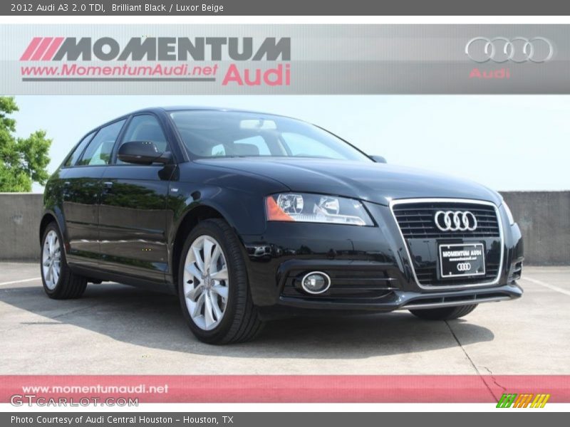 Brilliant Black / Luxor Beige 2012 Audi A3 2.0 TDI