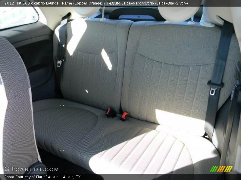 Rame (Copper Orange) / Tessuto Beige-Nero/Avorio (Beige-Black/Ivory) 2012 Fiat 500 c cabrio Lounge
