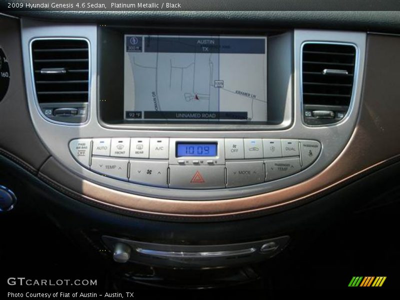 Controls of 2009 Genesis 4.6 Sedan