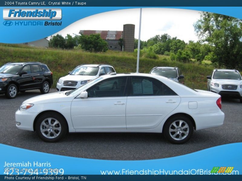 Crystal White / Taupe 2004 Toyota Camry LE