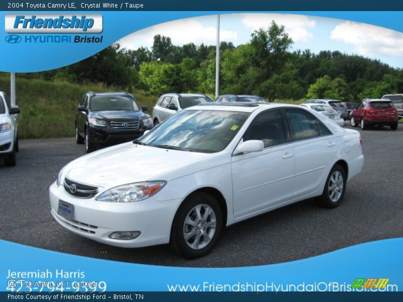 Crystal White / Taupe 2004 Toyota Camry LE
