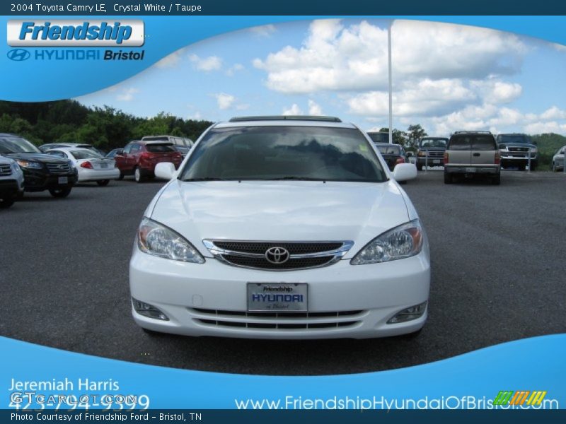 Crystal White / Taupe 2004 Toyota Camry LE