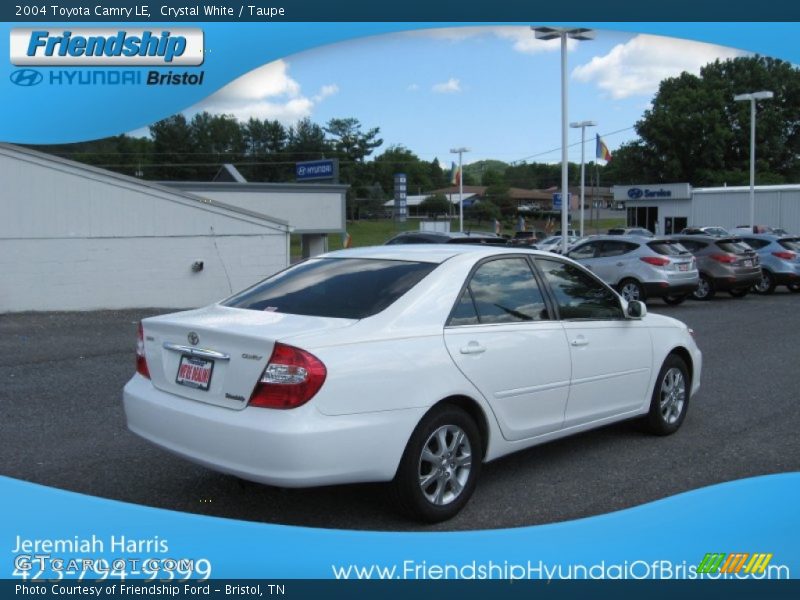 Crystal White / Taupe 2004 Toyota Camry LE