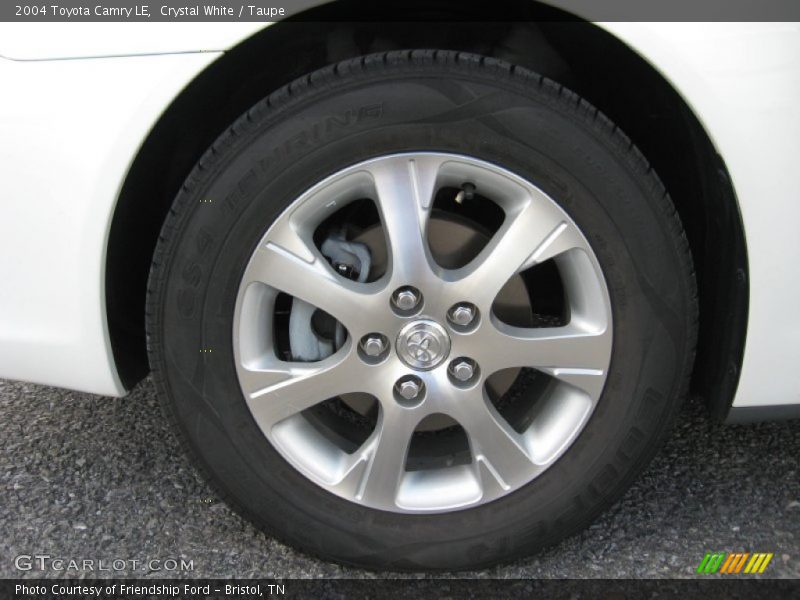 Crystal White / Taupe 2004 Toyota Camry LE