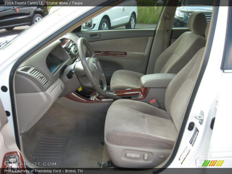 Crystal White / Taupe 2004 Toyota Camry LE