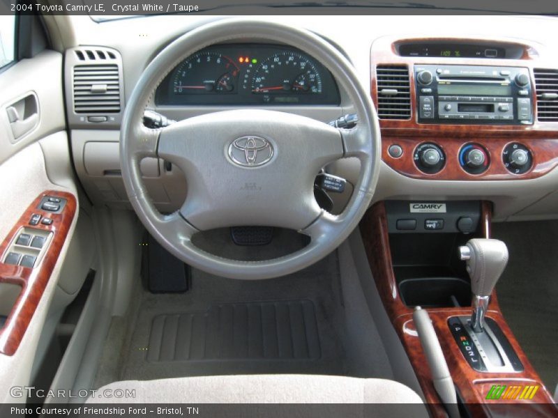 Crystal White / Taupe 2004 Toyota Camry LE