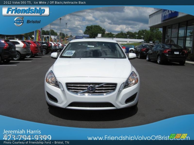 Ice White / Off Black/Anthracite Black 2012 Volvo S60 T5