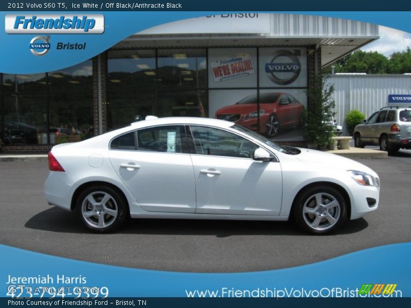 Ice White / Off Black/Anthracite Black 2012 Volvo S60 T5