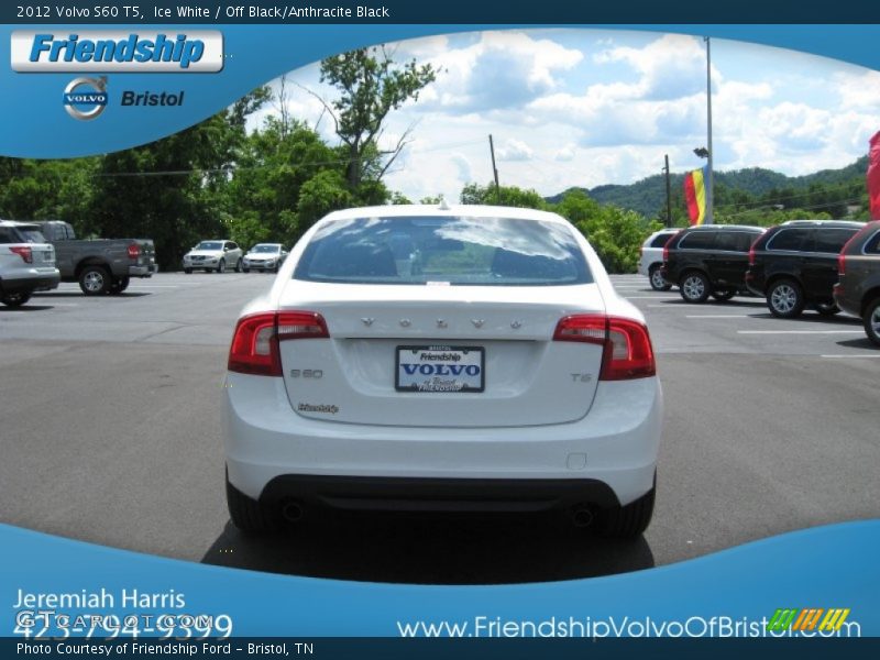 Ice White / Off Black/Anthracite Black 2012 Volvo S60 T5
