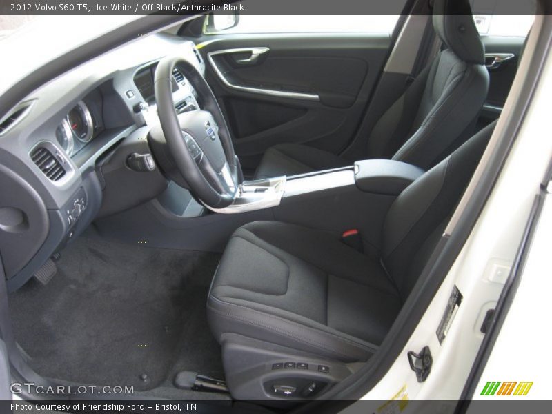 Ice White / Off Black/Anthracite Black 2012 Volvo S60 T5