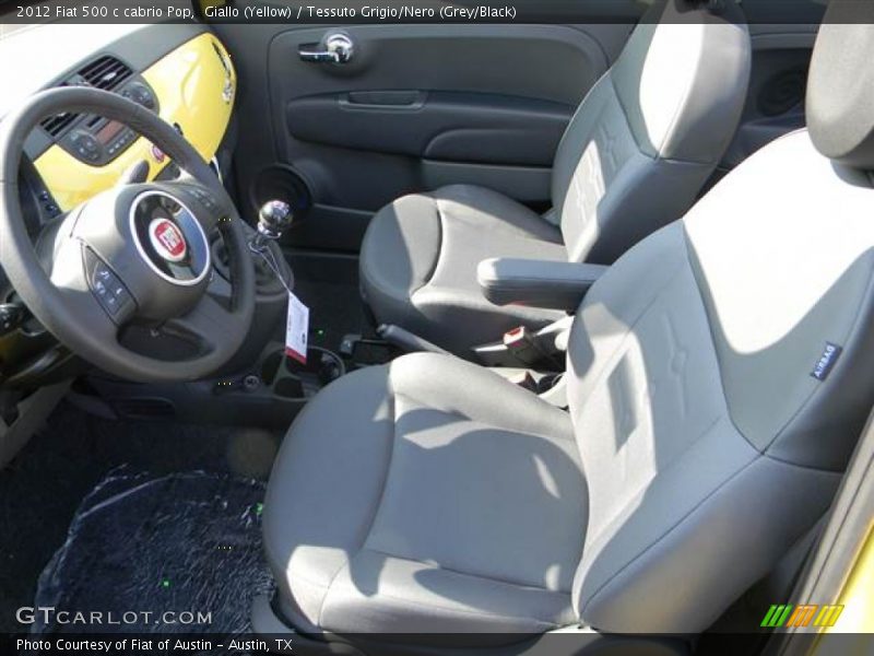 Giallo (Yellow) / Tessuto Grigio/Nero (Grey/Black) 2012 Fiat 500 c cabrio Pop