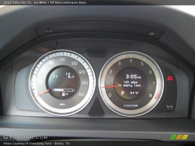 Ice White / Off Black/Anthracite Black 2012 Volvo S60 T5
