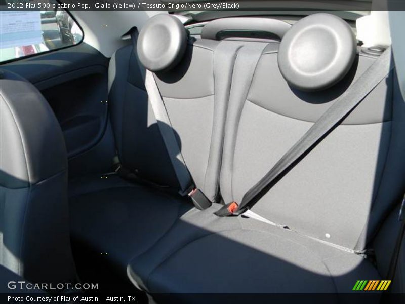 Giallo (Yellow) / Tessuto Grigio/Nero (Grey/Black) 2012 Fiat 500 c cabrio Pop