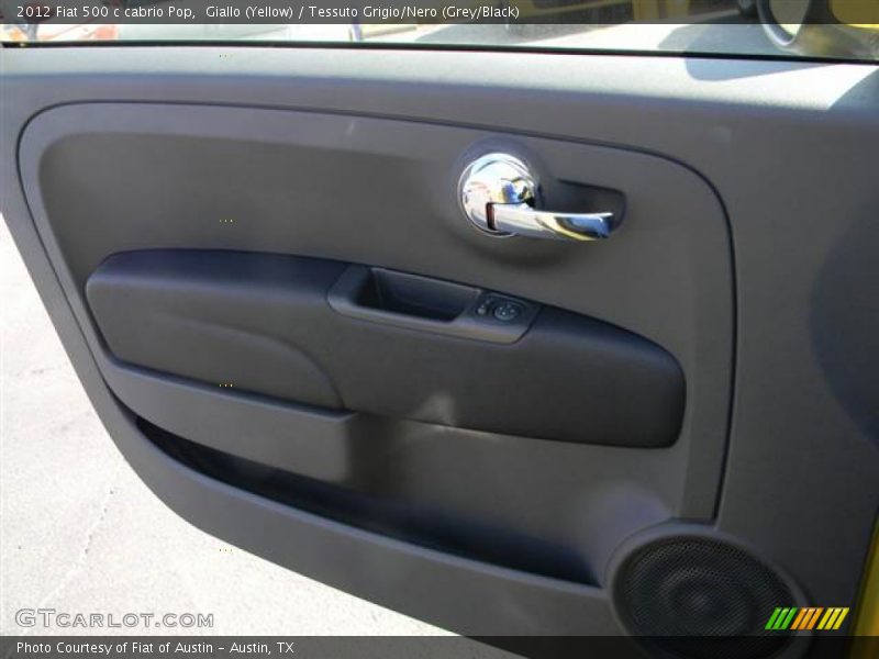 Giallo (Yellow) / Tessuto Grigio/Nero (Grey/Black) 2012 Fiat 500 c cabrio Pop