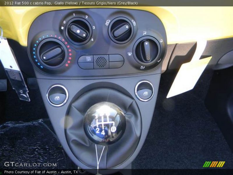Giallo (Yellow) / Tessuto Grigio/Nero (Grey/Black) 2012 Fiat 500 c cabrio Pop