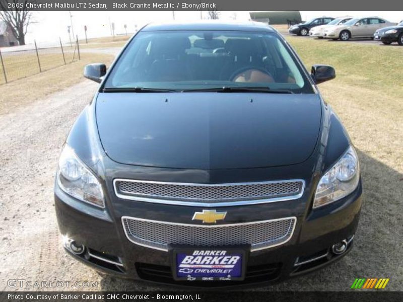 Black Granite Metallic / Ebony/Brick 2009 Chevrolet Malibu LTZ Sedan