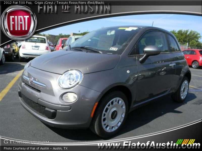 Grigio (Grey) / Tessuto Rosso/Nero (Red/Black) 2012 Fiat 500 Pop