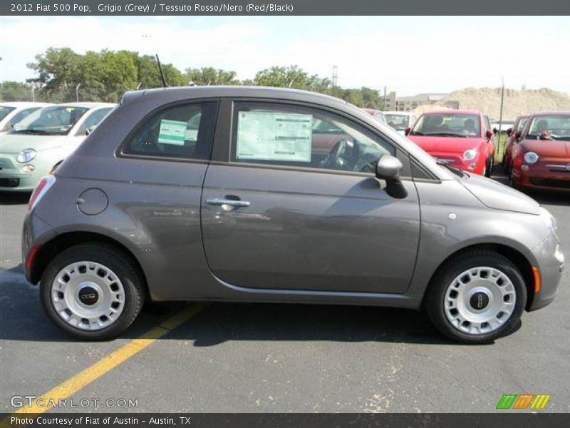 Grigio (Grey) / Tessuto Rosso/Nero (Red/Black) 2012 Fiat 500 Pop