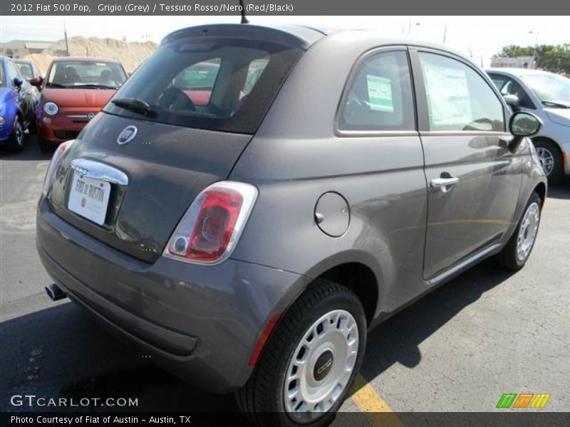 Grigio (Grey) / Tessuto Rosso/Nero (Red/Black) 2012 Fiat 500 Pop