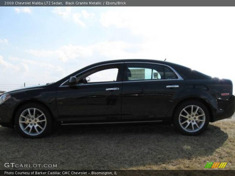 Black Granite Metallic / Ebony/Brick 2009 Chevrolet Malibu LTZ Sedan