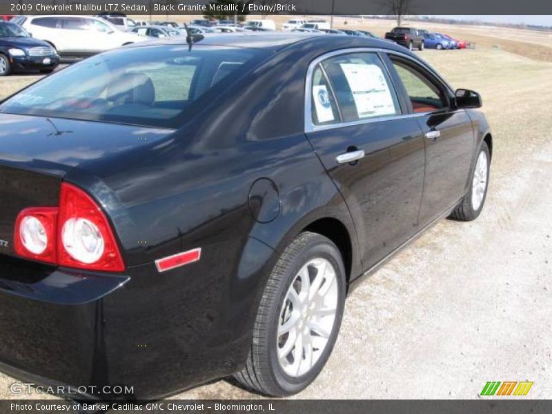 Black Granite Metallic / Ebony/Brick 2009 Chevrolet Malibu LTZ Sedan