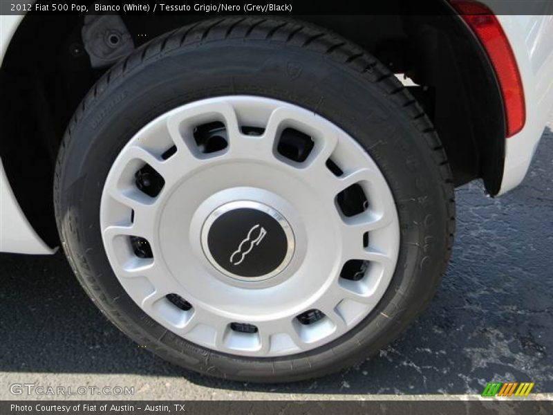Bianco (White) / Tessuto Grigio/Nero (Grey/Black) 2012 Fiat 500 Pop
