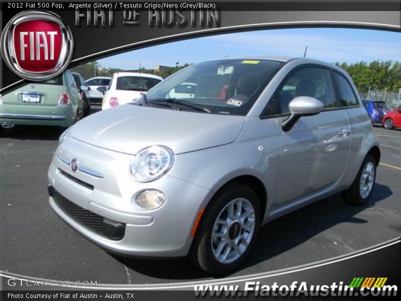 Argento (Silver) / Tessuto Grigio/Nero (Grey/Black) 2012 Fiat 500 Pop
