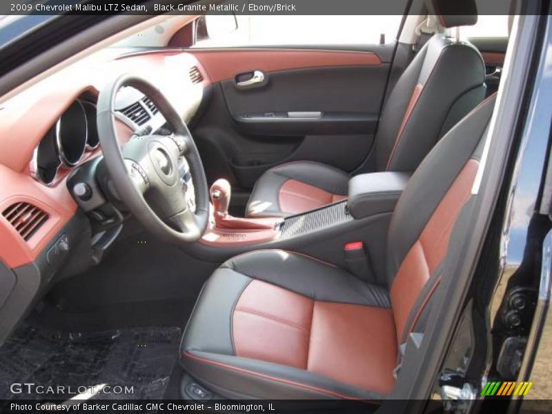 Black Granite Metallic / Ebony/Brick 2009 Chevrolet Malibu LTZ Sedan