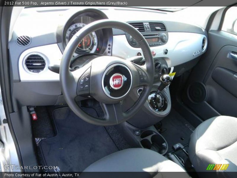 Argento (Silver) / Tessuto Grigio/Nero (Grey/Black) 2012 Fiat 500 Pop