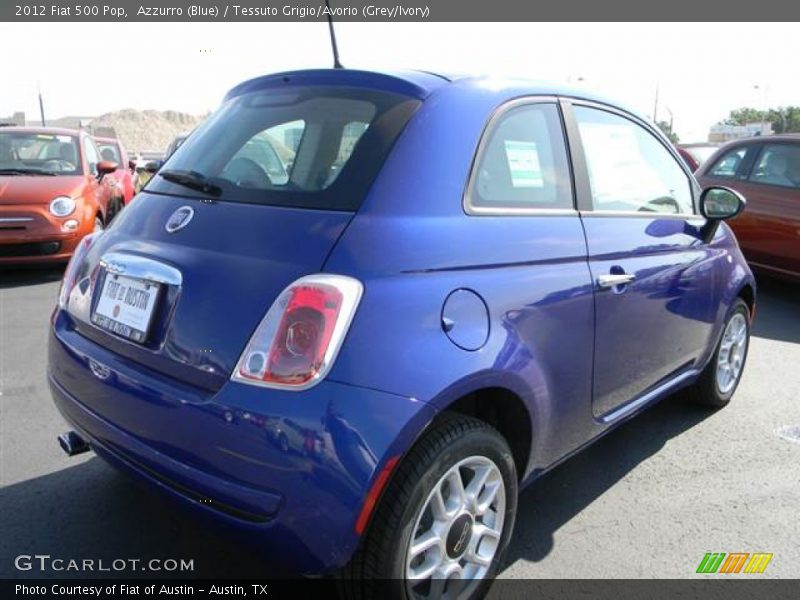 Azzurro (Blue) / Tessuto Grigio/Avorio (Grey/Ivory) 2012 Fiat 500 Pop