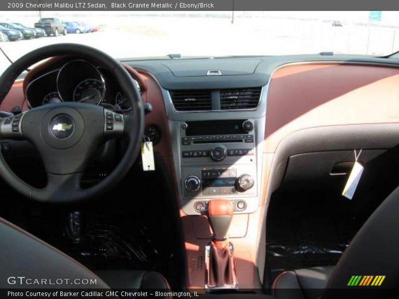 Black Granite Metallic / Ebony/Brick 2009 Chevrolet Malibu LTZ Sedan