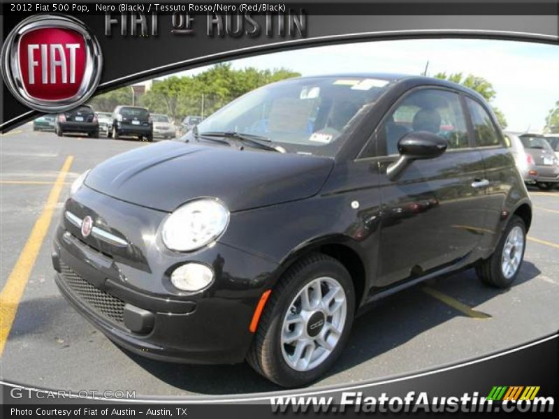 Nero (Black) / Tessuto Rosso/Nero (Red/Black) 2012 Fiat 500 Pop