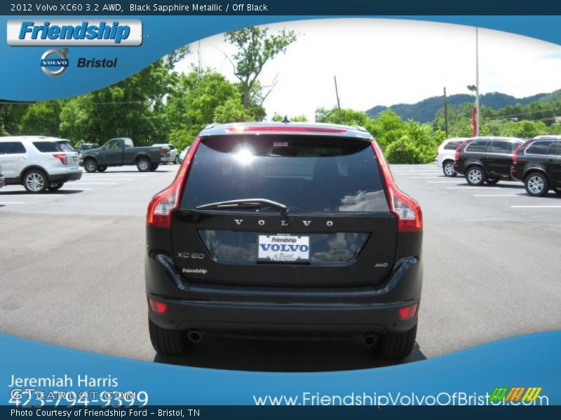 Black Sapphire Metallic / Off Black 2012 Volvo XC60 3.2 AWD