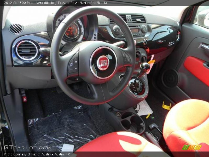 Nero (Black) / Tessuto Rosso/Nero (Red/Black) 2012 Fiat 500 Pop