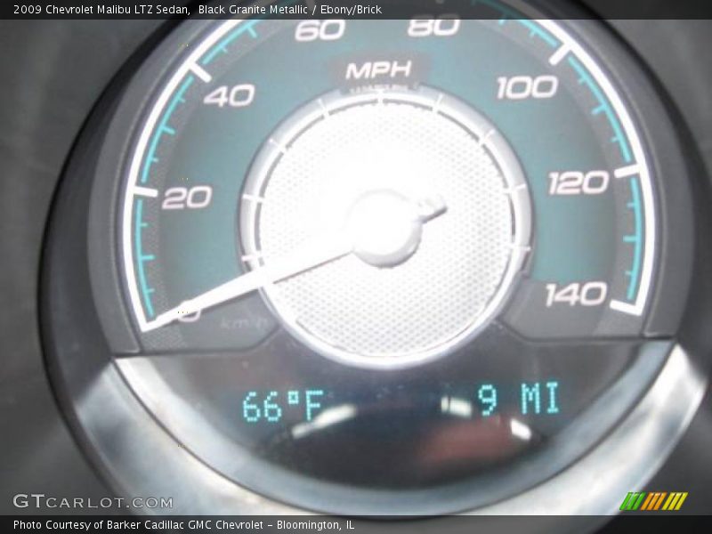 Black Granite Metallic / Ebony/Brick 2009 Chevrolet Malibu LTZ Sedan