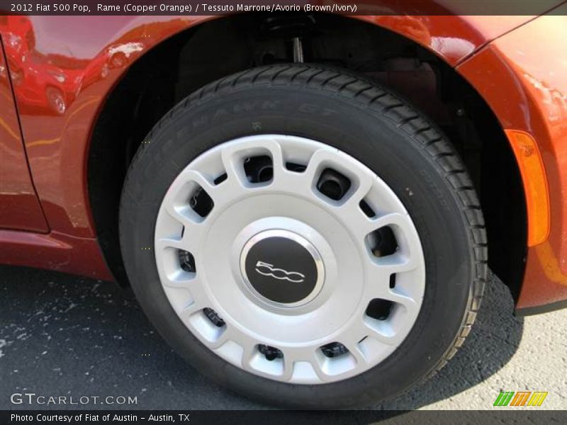 Rame (Copper Orange) / Tessuto Marrone/Avorio (Brown/Ivory) 2012 Fiat 500 Pop