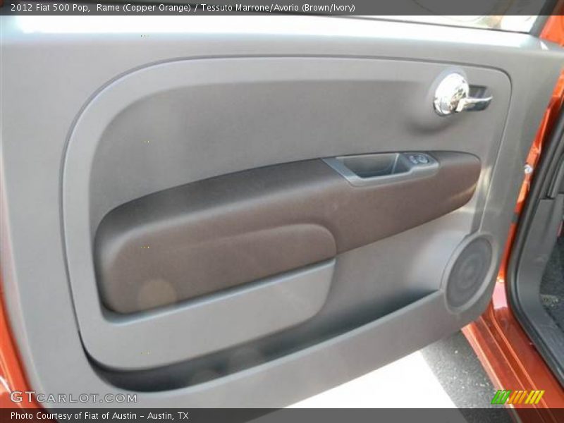 Rame (Copper Orange) / Tessuto Marrone/Avorio (Brown/Ivory) 2012 Fiat 500 Pop