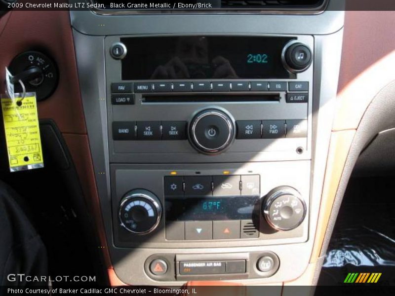 Black Granite Metallic / Ebony/Brick 2009 Chevrolet Malibu LTZ Sedan