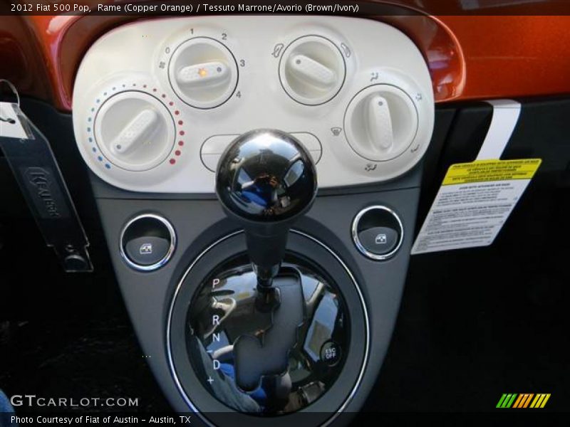 Rame (Copper Orange) / Tessuto Marrone/Avorio (Brown/Ivory) 2012 Fiat 500 Pop