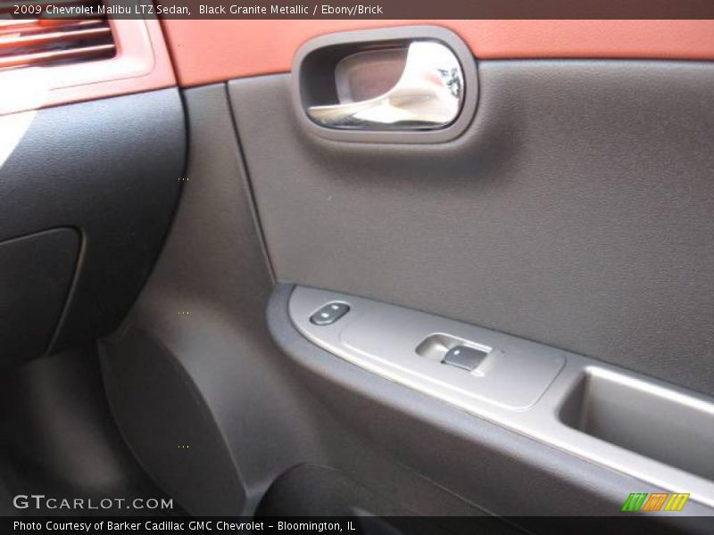 Black Granite Metallic / Ebony/Brick 2009 Chevrolet Malibu LTZ Sedan