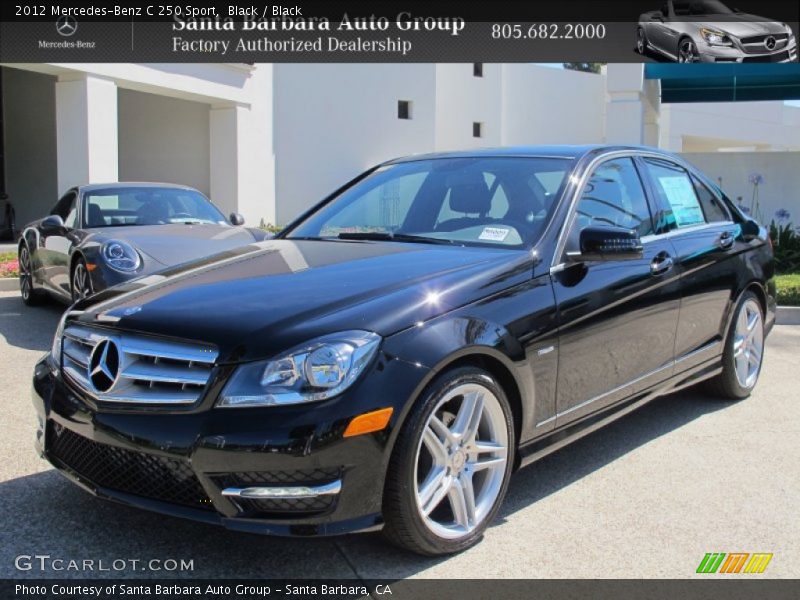 Black / Black 2012 Mercedes-Benz C 250 Sport